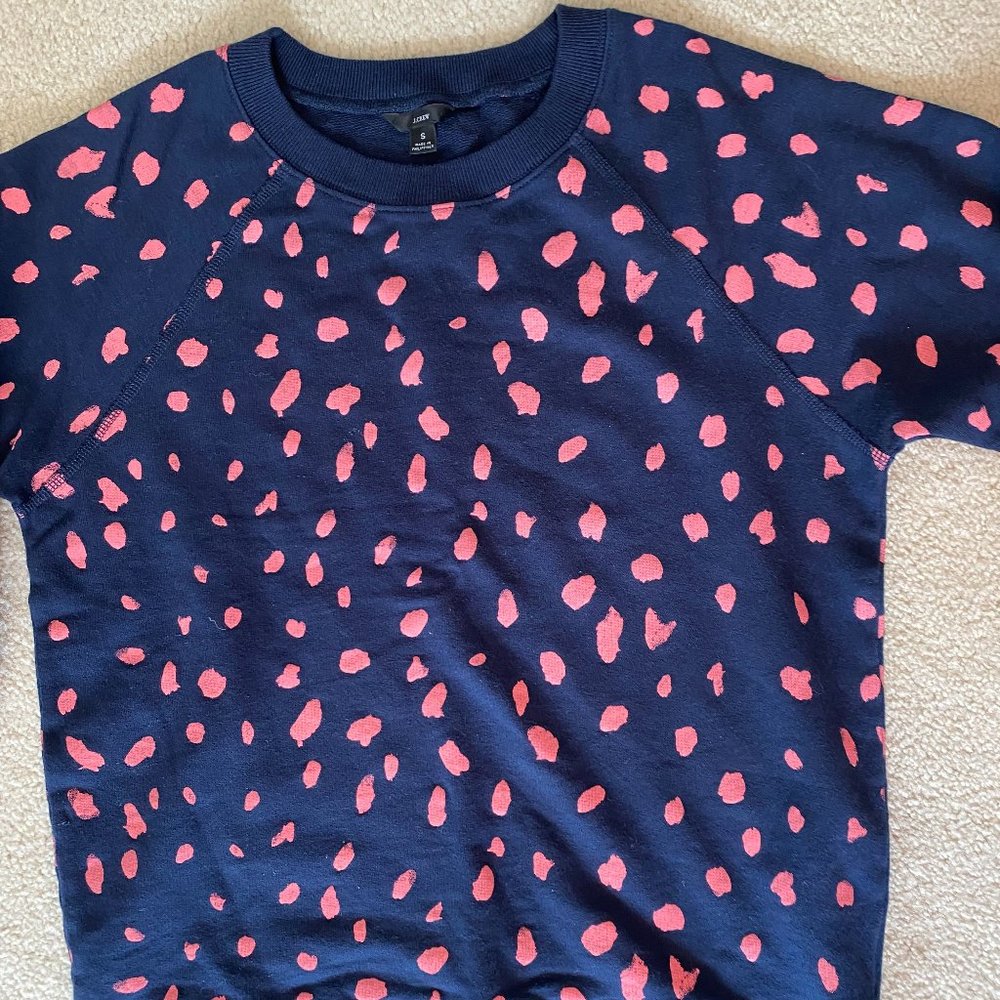 J. Crew Blue Pink Animal Print Sweatshirt - Size S